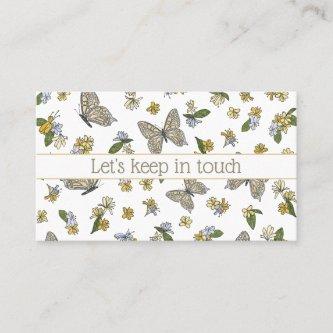 Kid's Butterfly Contact Calling Card