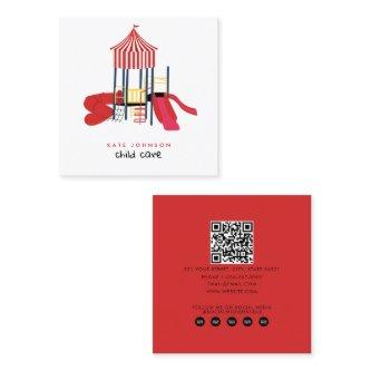 Kids Colorful Playground Childcare Teacher Square