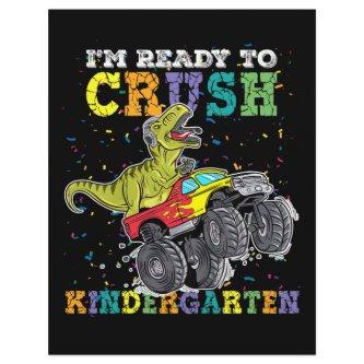 Kids I'm Ready To Crush Kindergarten Monster Truck Letterhead