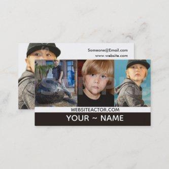 Kids Models and Actors Headshot Template Card
