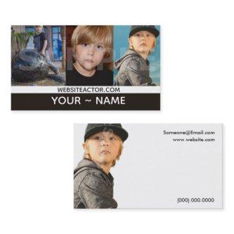 Kids Models and Actors Headshot Template Card