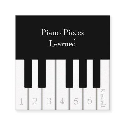 Kids Music Lesson Achievement Reward Card