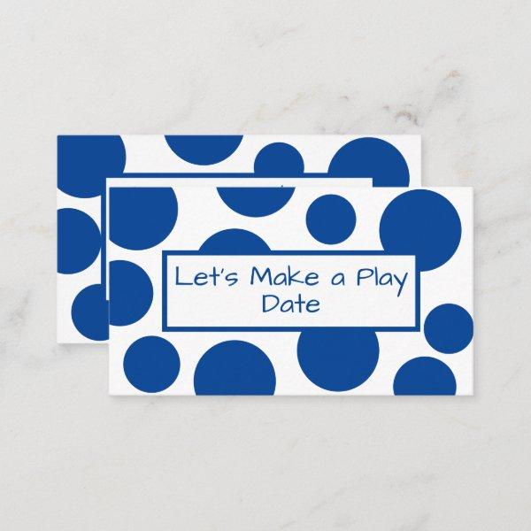 Kid's Play Date Blue Polka Dot