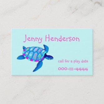 Kid's Play date calling card