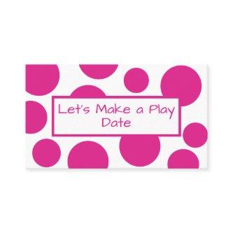 Kid's Play Date Pink Polka Dot