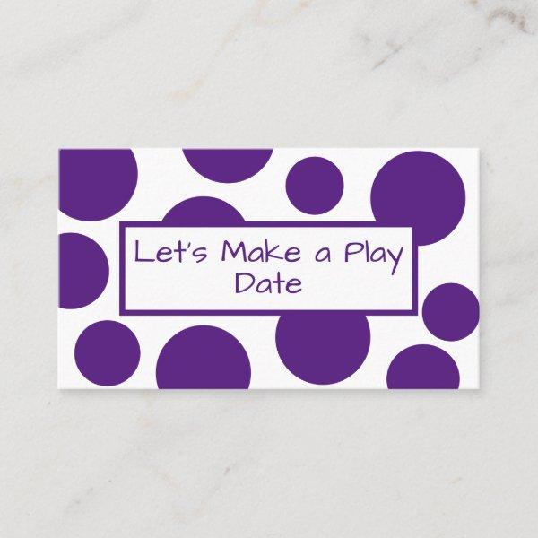 Kid's Play Date Purple Polka Dot