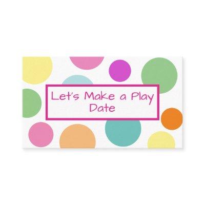 Kid's Play Date Rainbow Polka Dot