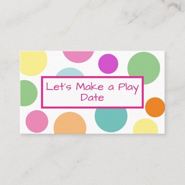 Kid's Play Date Rainbow Polka Dot