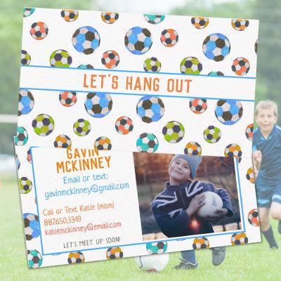 Kid's Soccer Contact Calling Card