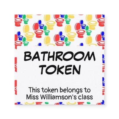 Kindergarten Elementary BATHROOM TOKEN Card