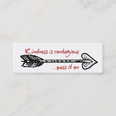 Kindness Is Contagious Random Acts Challenge Card