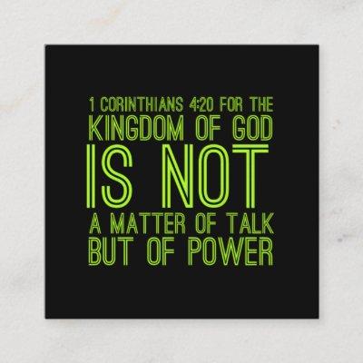 Kingdom of God matter of power Bible Jesus Christi Calling Card