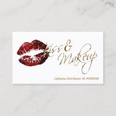 Kiss and Makeup - Cinnamon Red Glitter Lips