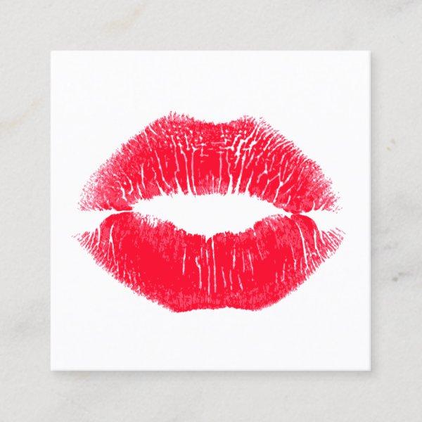 Kiss Makeup Artist  Kissing Red Lips Square Square