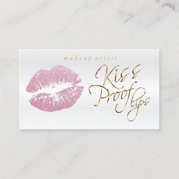 Kiss Proof Lips - Pink Glitter and Elegant Gold 2
