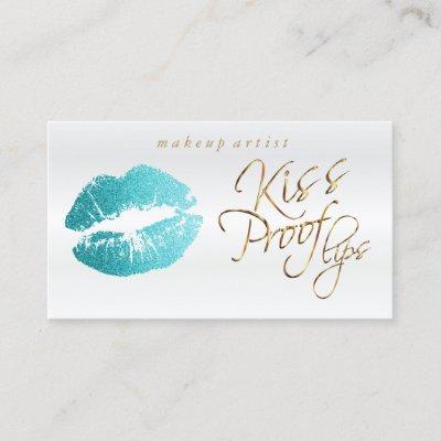 Kiss Proof Lips - Teal Glitter