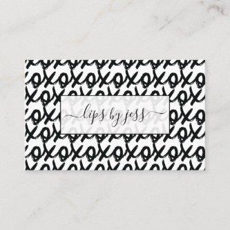 Kisses XOXO Pattern In Black And White | Lipsense