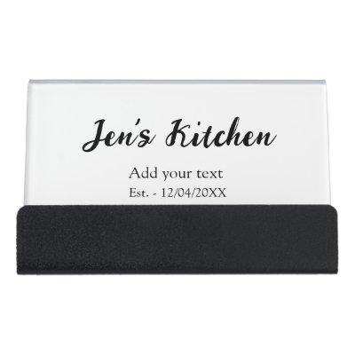 Kitchen add name year add your text name custom th desk  holder