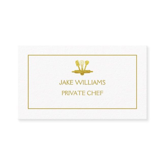 KITCHEN TOOLS IN FAUX GOLD PRIVATE CHEF