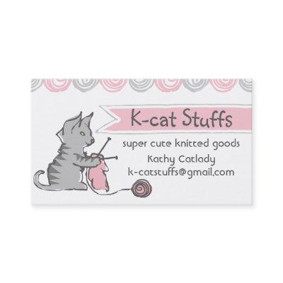 kitten cat knitting needles yarn knitter