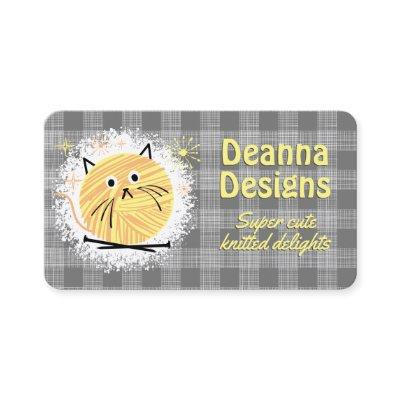 Kitty cat yarn knitting needles knitter