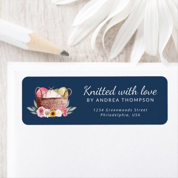 Knitted with Love Handmade Yarn Crochet Basket Label