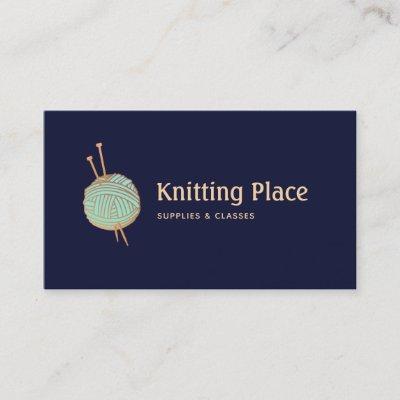 Knitters Knitting Yarn Ball Logo