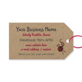 Knitting Business Horizontal Tie On Tags