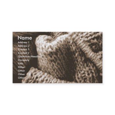 knitting/knitter Photography Business Profile Card