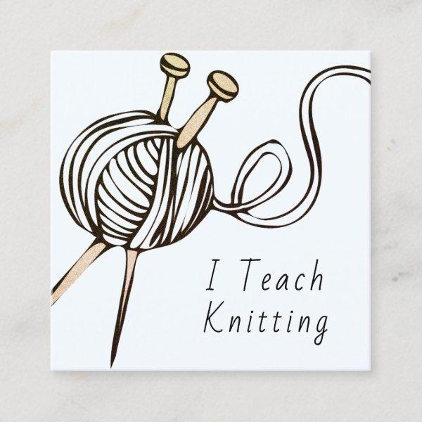 Knitting Needles Yarn Arts Teacher Square