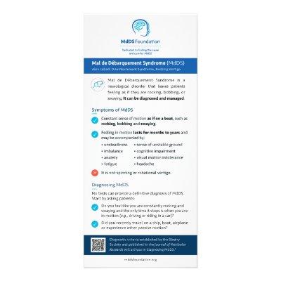 Knowledge Card, MdDS info for doctors Rack Card