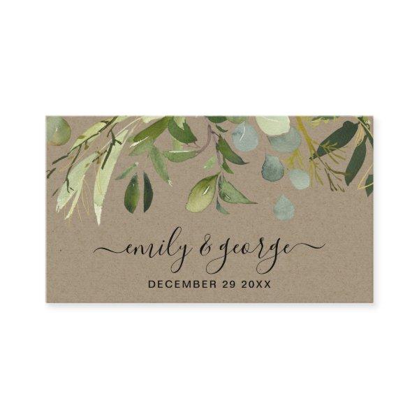 KRAFT FOLIAGE WATERCOLOR WEDDING WEBSITE RSVP