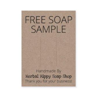 Kraft Free Sample Soap Holder Display Card