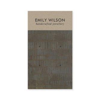 KRAFT GREY BRONZE LINE 2 STUD EARRING DISPLAY CARD