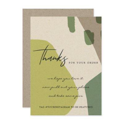KRAFT LIME GREEN ABSTRACT CORPORATE BUSINESS LOGO THANK YOU CARD