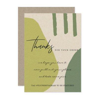 KRAFT LIME GREEN ABSTRACT CORPORATE BUSINESS LOGO THANK YOU CARD