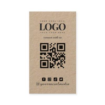 Kraft Logo Pattern & Instagram Facebook QR Code