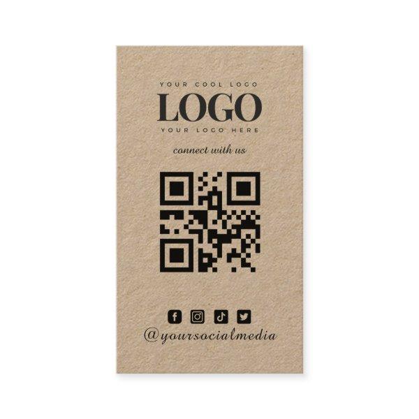 Kraft Logo Pattern & Instagram Facebook QR Code