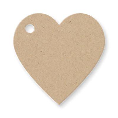 Kraft Paper Blank 1.75" Heart Tag
