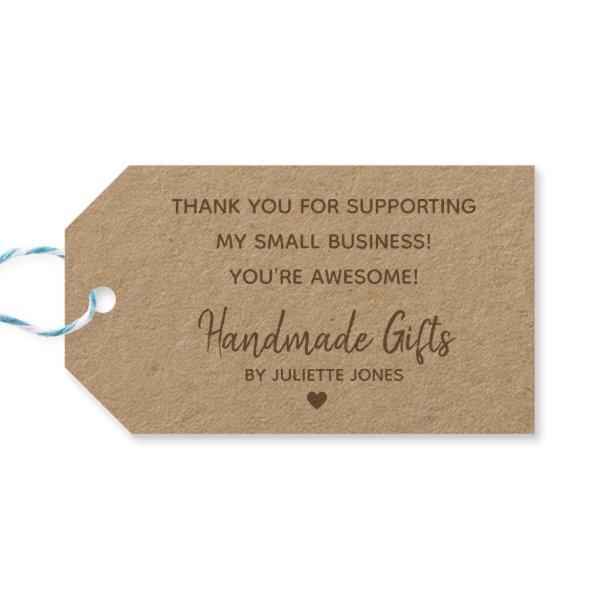 Kraft Paper Simple Plain Handmade Gifts Signature Gift Tags