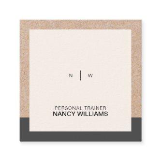 Kraft Printed Minimalist Clean Layout Modern Square