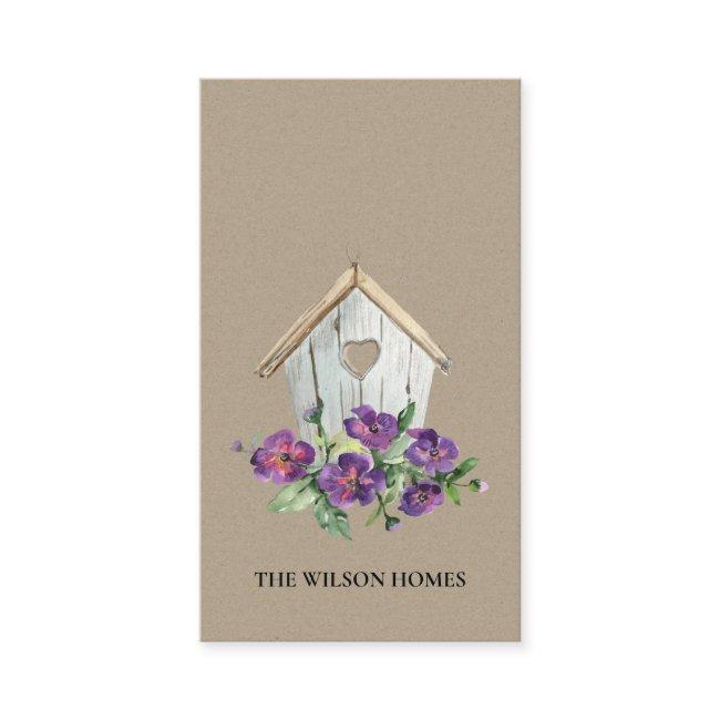 KRAFT RUSTIC FLORAL BIRDHOUSE REAL ESTATE REALTOR