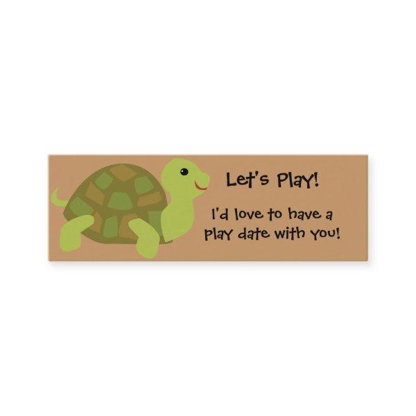 KRW Custom Cute Turtle Play Date Card
