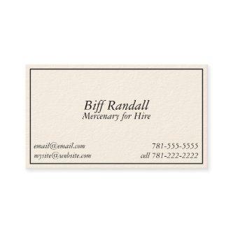 KRW Novelty Joke Mercenary for Hire Bus Card