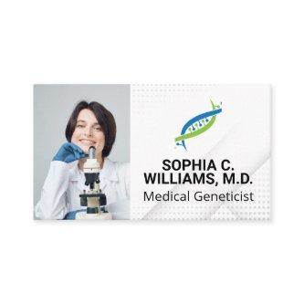 Lab Researcher | Microscope | Gene Logo