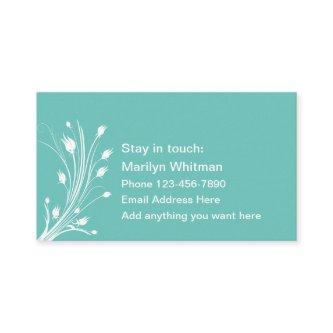 Ladies Personal Contact Cards