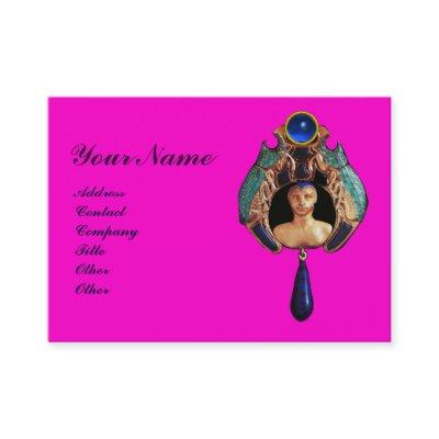 Lady Bug,Lapis, Blue Gemstone Monogram Pink