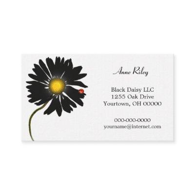 lady bug on black daisy