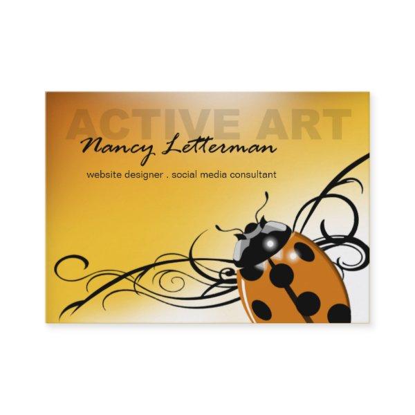 Ladybug  template | orange yellow