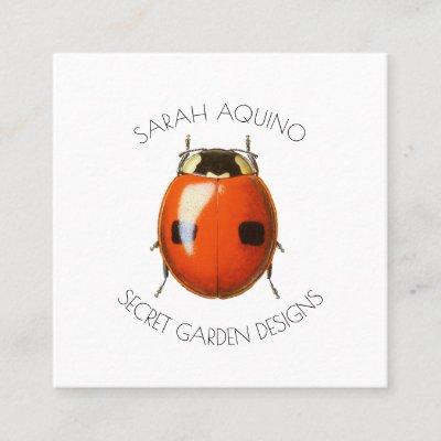 Ladybug Gardener Or Landscape Designer Square
